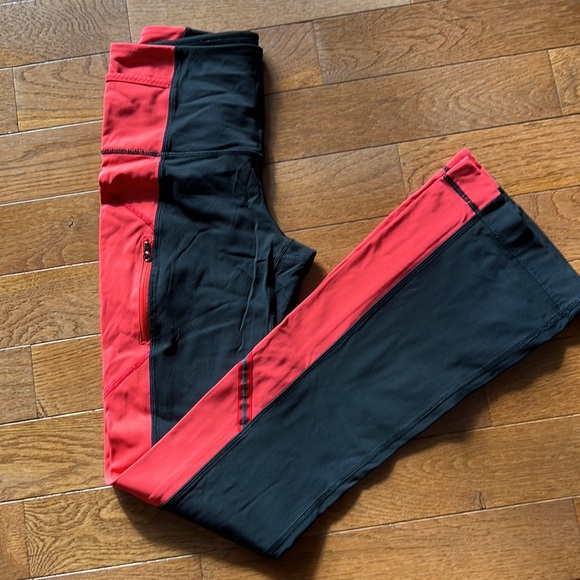 ❤️LULULEMON RUN ICE QUEEN PANT-BLACK/LOVE RED-6❤️ - Picture 6 of 16